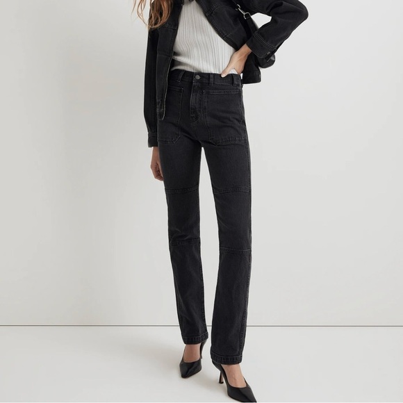 Madewell 90’s Straight Utility High Rise Jeans in Camplin Wash Size 24 - Picture 1 of 11